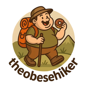 The obese hiker logo